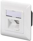Digitus CAT 6A Klasse EA Anschlussdose, geschirmt, 2x RJ45 LSA, reinwei&szlig;, Aufputz,