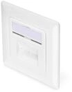 Digitus CAT 6A Klasse EA Anschlussdose, geschirmt 2x RJ45, LSA, reinwei&szlig;