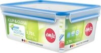 emsa Frischhaltedose CLIP & CLOSE 11 cm hoch 3,7 l transparent, blau