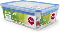emsa Frischhaltedose CLIP & CLOSE 11.1 cm hoch 5,4 l transparent, blau