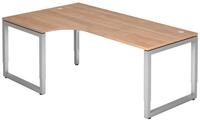 HAMMERBACHER VRS82/N/S h&ouml;henverstellbarer Schreibtisch 65 - 85 cm Silber / silber