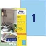 AVERY Zweckform Etiketten 3471 blau 210,0 x 297,0 mm