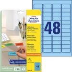 AVERY Zweckform Etiketten L6039-20 blau 45,7 x 21,2 mm