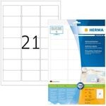 HERMA Adressetiketten 8632 wei&szlig; 63,5 x 38,1 mm