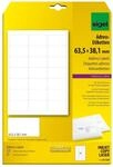 SIGEL Adressetiketten LA320 wei&szlig; 63,5 x 38,1 mm
