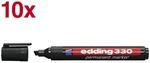 edding 330 Permanentmarker schwarz 1,0 - 5,0 mm - 10 St&uuml;ck