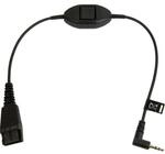 Jabra Quick Disconnect 2,5 mm Headset-Kabel mit Rufannahmetaste
