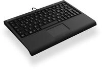 KeySonic ACK-3410 kabelgebundene Super-Mini Tastatur mit Smart-Touchpad - QWERTZ DE -
