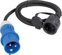 as-Schwabe Adapterleitung Camping Franz&ouml;sischer Standard, 1,50 m, schwarz