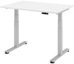 HAMMERBACHER elektrisch h&ouml;henverstellbarer Schreibtisch VXDSM12/W/S wei&szlig;