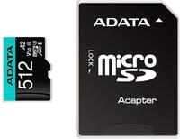 ADATA Premier Pro V30S microSDXC UHS-I Speicherkarte 512 GB mit SD-Adapter