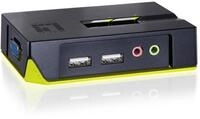 LevelOne KVM-0221 2-Port USB VGA KVM Switch, audio support