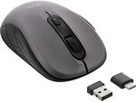 InLine Maus 3-in-1, Bluetooth + 2x 2.4GHz Funk, 5 Tasten, optisch, grau/schwarz