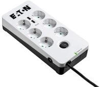 Eaton Steckdosenleiste 6-fach mit USB-Anschl&uuml;sse und Schalter 1.5m wei&szlig;