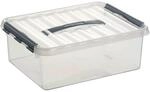 sunware&reg; Aufbewahrungsbox Q-line 12,0 l - 40,0 x 30,0 x 14,0 cm transparent
