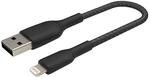 Belkin BoostCharge geflochtenes 15 cm Lightning/USB-A Kabel, schwarz