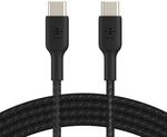 Belkin BoostCharge geflochtenes 1 m USB-C/USB-C Kabel, schwarz