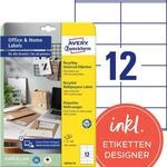 AVERY Zweckform Etiketten LR3424-10 wei&szlig; 105,0 x 48,0 mm