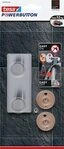 tesa Handtuchhaken Powerbutton Classic Doppelhaken silber