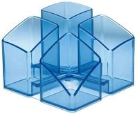 HAN SCALA Stiftehalter 12,5 x 12,5 x 10,0 cm blau-transparent