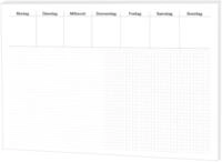RNK-Verlag Schreibtischunterlage Office - liniert & kariert 48,0 x 33,0 cm, wei&szlig;