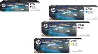 HP Original 973X Druckerpatronen 4er Set schwarz, cyan, magenta, gelb