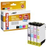edding Druckerpatrone EDD-487 schwarz, cyan, magenta, gelb kompatibel zu EPSON...