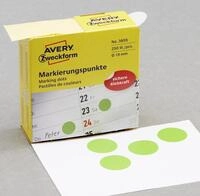 AVERY Zweckform Klebepunkte &Oslash; 19,0 mm gr&uuml;n