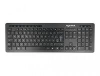 Delock Silent kabellose Tastatur - QWERTZ Deutsch - Schwarz