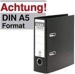 ELBA Ordner R&uuml;ckenbreite 7.5 cm DIN A5 hoch Kunststoff schwarz