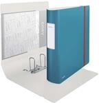 LEITZ Ordner R&uuml;ckenbreite 8.2 cm DIN A4 stabile Pappe sanftes blau