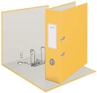 LEITZ Ordner R&uuml;ckenbreite 8 cm DIN A4 stabile Pappe warmes gelb