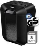 Fellowes Powershred LX45 Aktenvernichter mit Partikelschnitt bis 8 Blatt schwarz