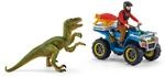 Schleich&reg; Flucht auf Quad vor Velociraptor 41466