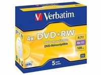 Verbatim 43229, Verbatim DVD+RW 4,7 GB 5er JC Jewel Case 1 Pack = 5 St.