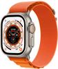 Apple Watch Ultra (GPS + Cellular) 49mm Titaniumgehäuse, Alpine Loop orange (Medium)
