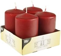 PAPSTAR Stumpenkerzen 8 cm bordeaux