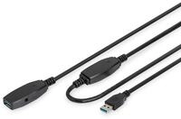 Digitus Aktives USB 3.0 Verl&auml;ngerungskabel, 10 m
