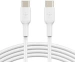 Belkin BoostCharge 2 m USB-C/USB-C Kabel, wei&szlig;