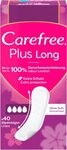 Carefree Slipeinlagen Plus Long ohne Duft f&uuml;r Slip, 40 St.