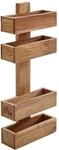 WOHNLING WL1.534 Zeitungsst&auml;nder MUMBAI Massiv-Holz Akazie 30 cm x 10 cm x 72 cm