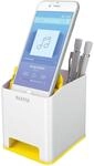 LEITZ Stiftehalter WOW Duo Colour, perlwei&szlig;/gelb