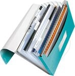 LEITZ F&auml;chermappe DIN A4 6-Fach eisblau