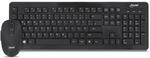 InLine Design Desktop, kabelloses Tastatur-Maus Set, schwarz