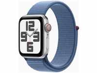 Apple Watch SE (GPS + Cellular) 40mm Aluminiumgehäuse silber, Sport Loop winterblau