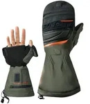 Lenz Beheizbare Handschuhe 1.0 Finger Cap Hunting Mittens, gr&uuml;n-orange, S (7/8)