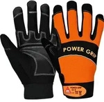 Hase Handschuhe Power Grip, schwarz-orange, 10