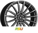 Akoni AK02 graphite matt polished 7.5x17 ET51 - LK5/100 ML57.1 Alufelge grau