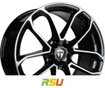 Tomason AR2 black polished 9.5x21 ET19 - LK5/112 ML66.6 Alufelge schwarz