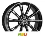 Oxxo Predator black polished 8x18 ET45 - LK5/112 ML66.6 Alufelge schwarz